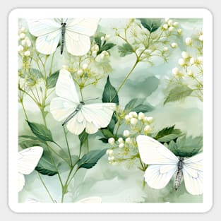 Butterflies Watercolor 8 - Cabbage Sticker